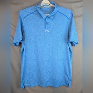 Oakley Large Blue Polo In Excellent Condition Embroidered